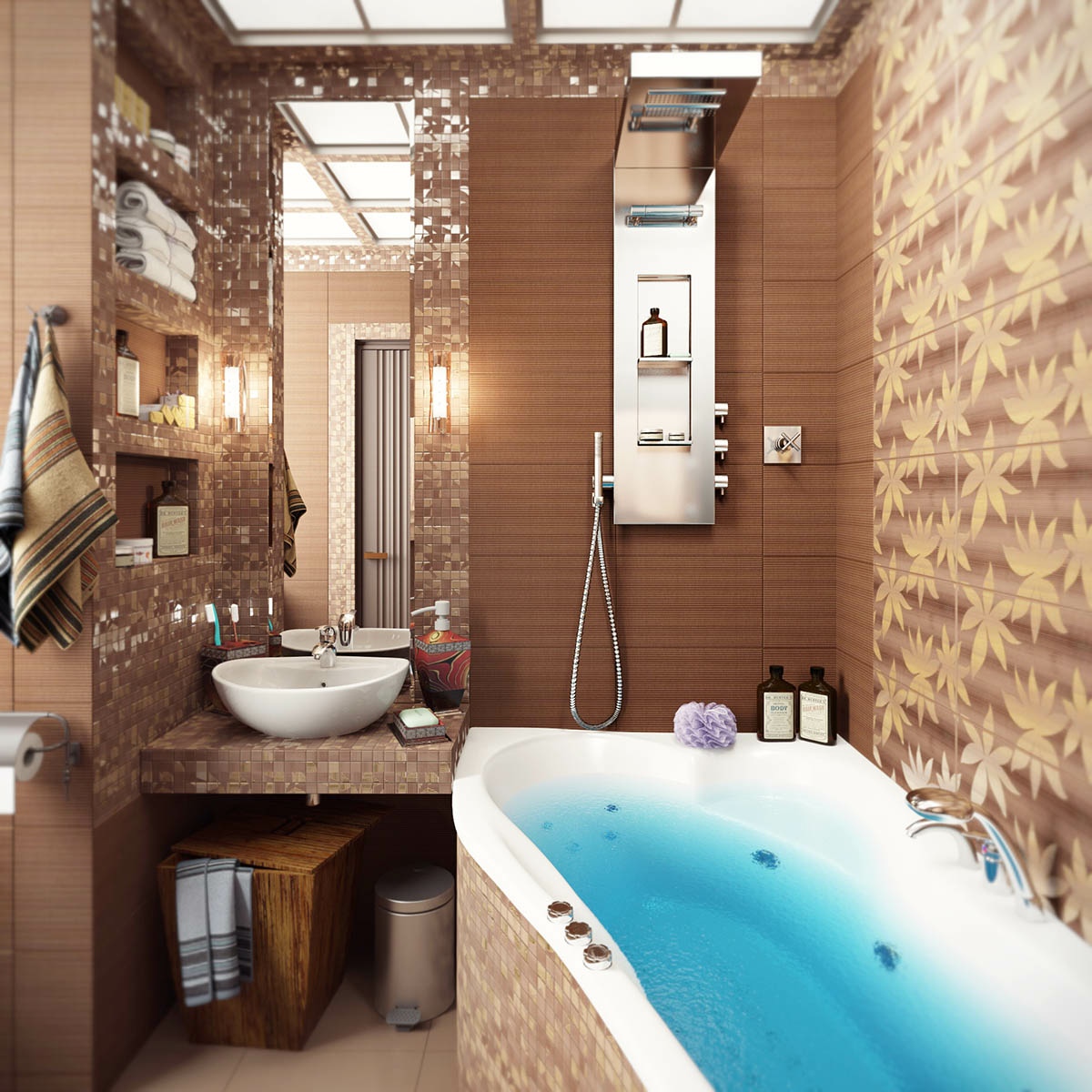 Image thiết kế nội thất phòng tắm với lượng ánh sáng đạt chuẩn