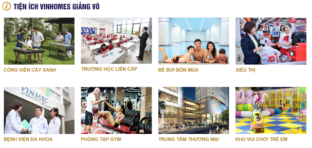 Tiện ích Vinhomes Gallery Giảng Võ